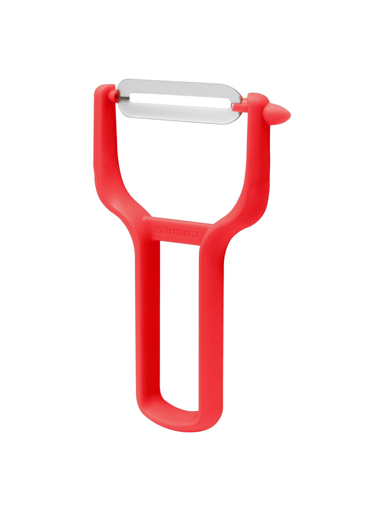 Овощечистка "Samura" красная пластик, лезвие прямое, SVP-02R