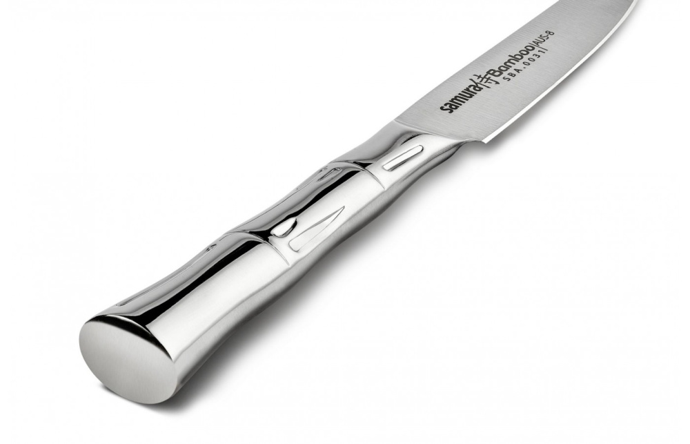 Нож кухонный "Samura Bamboo" для стейка 110мм, AUS-8,SBA-0031