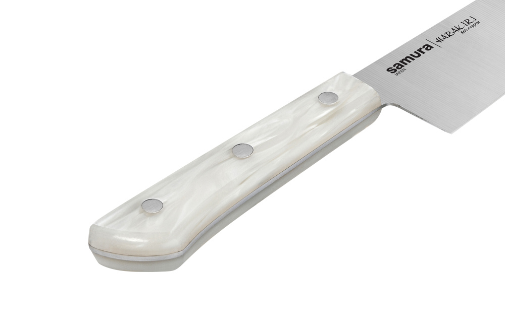 Нож кухонный "Samura HARAKIRI" Сантоку 175 мм, корроз.-стойкая сталь, белый акрил,SHR-0095AW