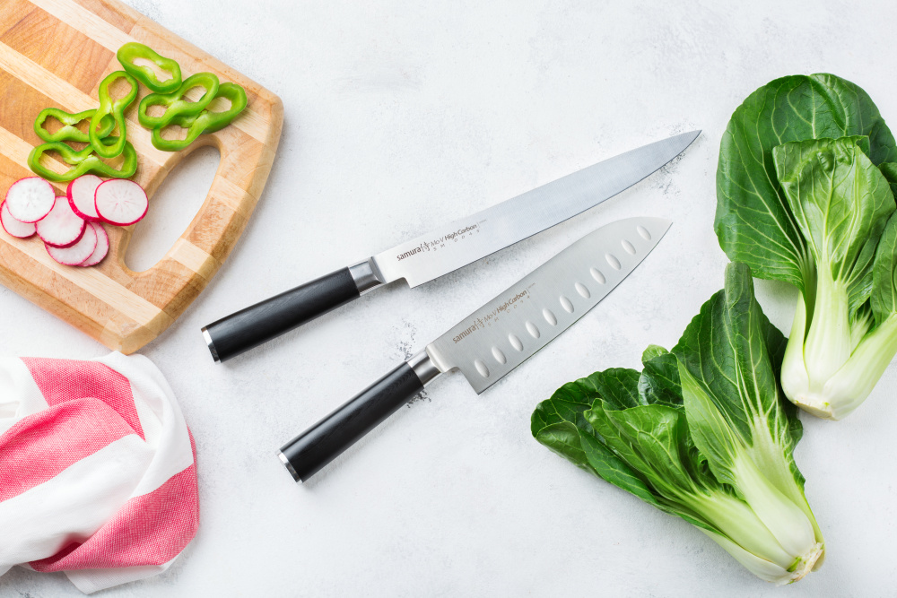 Нож кухонный "Samura Mo-V" для нарезки 230 мм, G-10,SM-0045