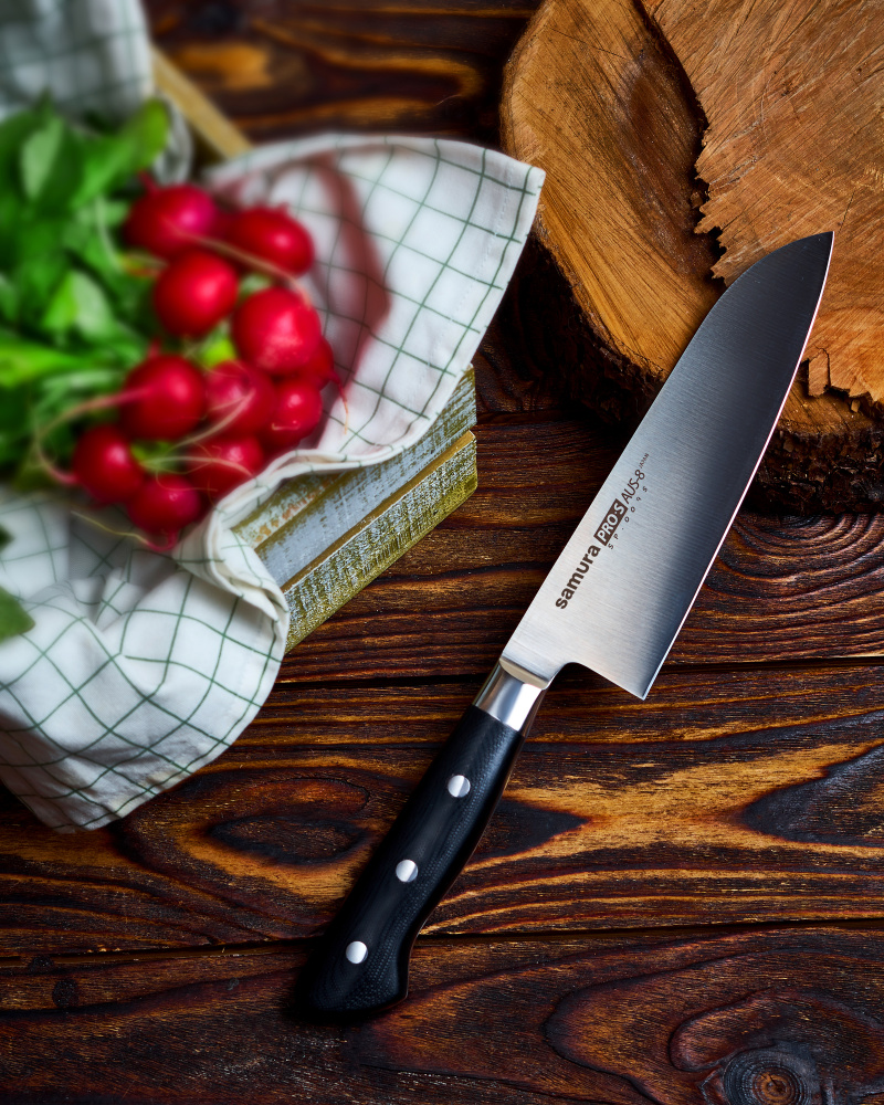 Нож кухонный "Samura Pro-S" Сантоку 180 мм, G-10,SP-0095
