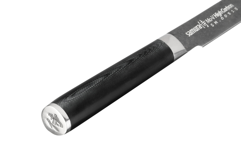 SM-0031B Нож кухонный "Samura Mo-V Stonewash" для стейка 120 мм, G-10