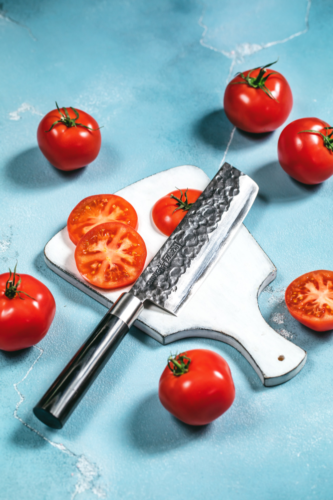 Нож кухонный "Samura SUPER 5" накири 171 мм, VG-10 5 слоев, микарта,SP5-0043