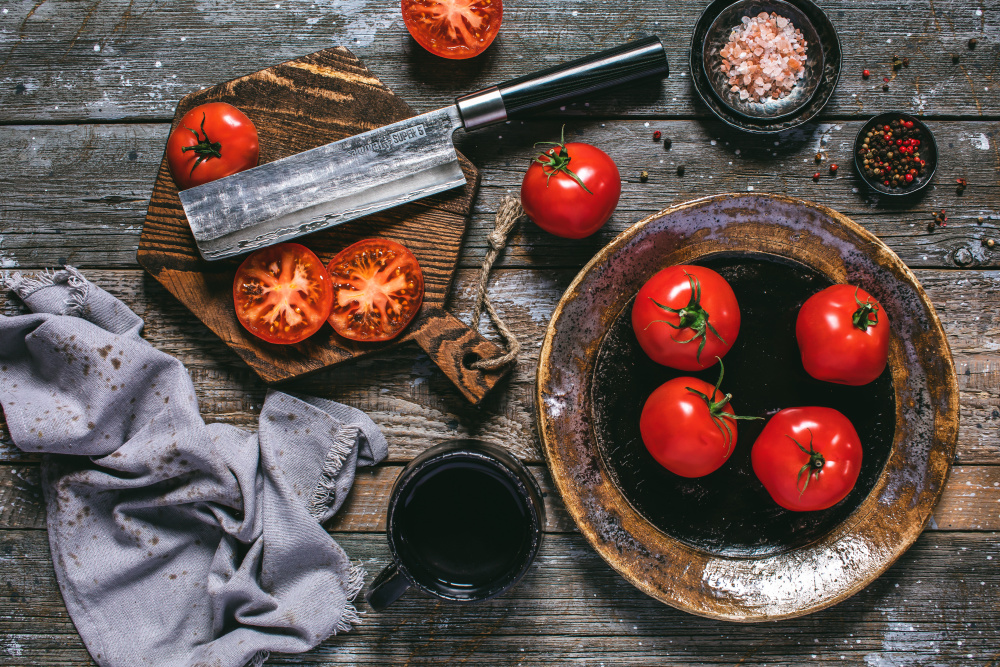 Нож кухонный "Samura SUPER 5" накири 171 мм, VG-10 5 слоев, микарта,SP5-0043