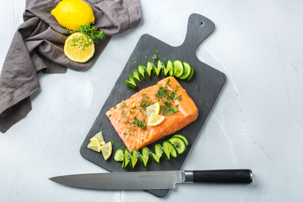 Нож кухонный "Samura Mo-V" для нарезки 230 мм, G-10,SM-0045