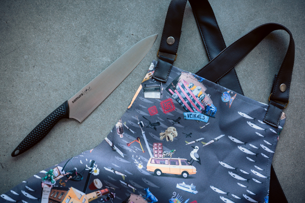 Нож кухонный "Samura GOLF" Шеф 221 мм, AUS-8,SG-0085