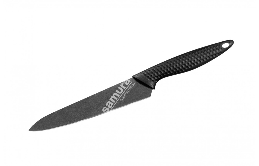 Нож кухонный "Samura GOLF Stonewash" универсальный 158 мм, AUS-8,SG-0023B