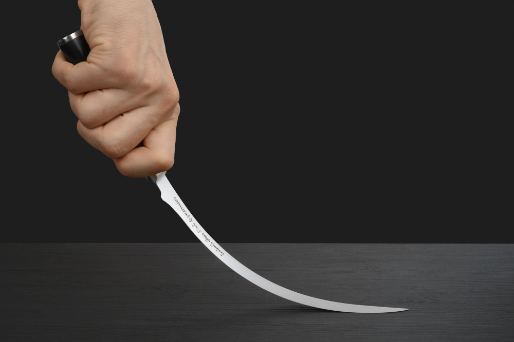 Нож кухонный "Samura Mo-V" филейный 218 мм, G-10,SM-0048