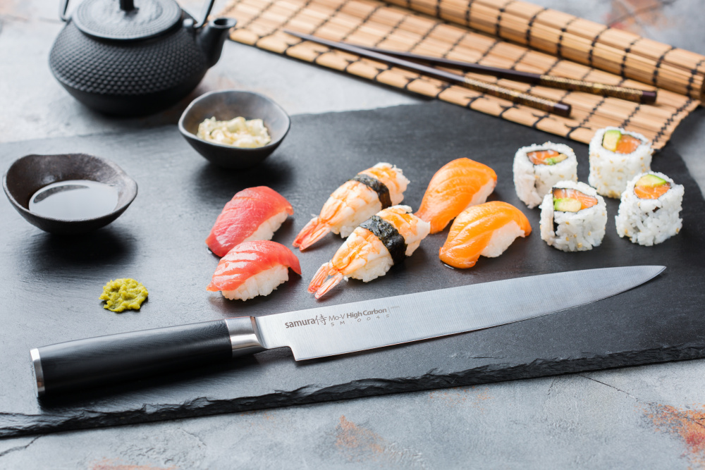 Нож кухонный "Samura Mo-V" для нарезки 230 мм, G-10,SM-0045