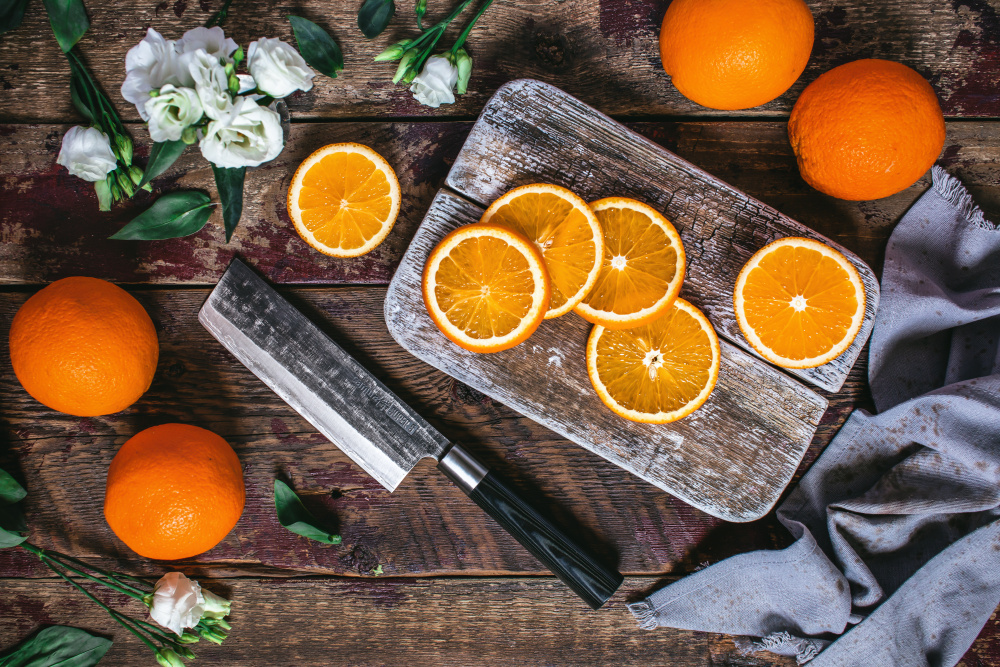 Нож кухонный "Samura SUPER 5" накири 171 мм, VG-10 5 слоев, микарта,SP5-0043