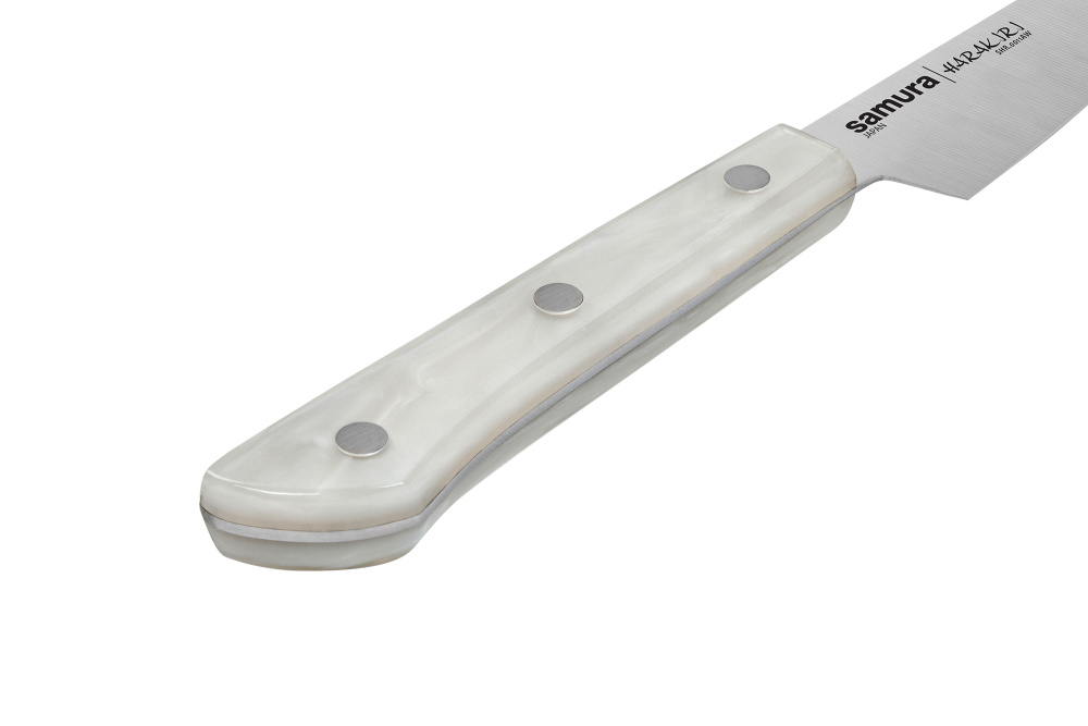 Нож кухонный "Samura HARAKIRI" овощной 99 мм, корроз.-стойкая сталь, белый акрил, SHR-0011AW