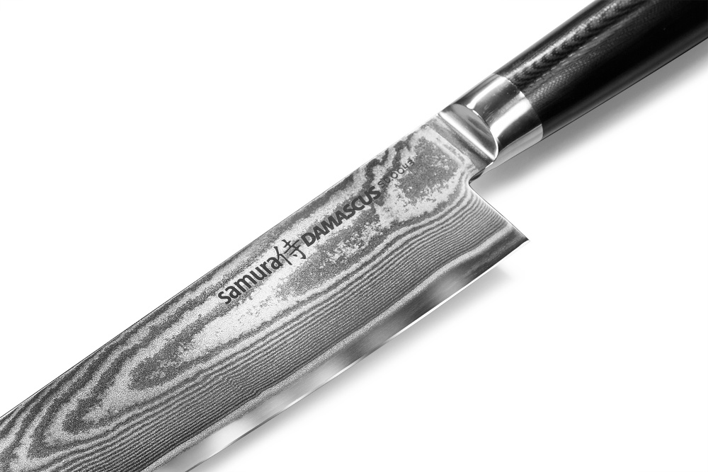 Нож кухонный "Samura DAMASCUS" накири 167 мм, G-10, дамаск 67 слоев, SD-0043