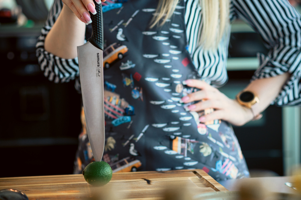 Нож кухонный "Samura GOLF" Шеф 221 мм, AUS-8,SG-0085