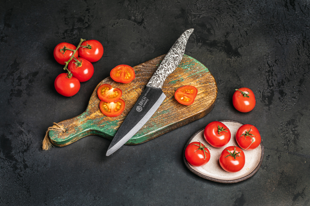 SIN-0023B Нож кухонный "Samura Inca" универсальный 155 мм, чёрная циркониевая керамика