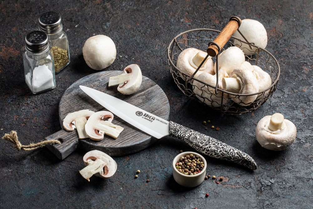 SIN-0023W Нож кухонный "Samura Inca" универсальный 155 мм, белая циркониевая керамика