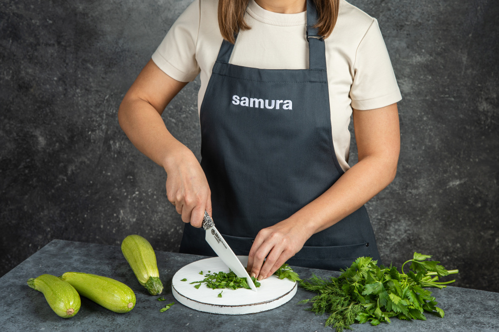 SIN-0023W Нож кухонный "Samura Inca" универсальный 155 мм, белая циркониевая керамика