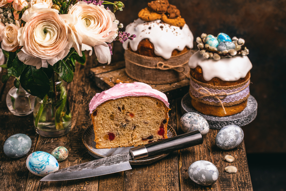 Нож кухонный "Samura BLACKSMITH" универ. 162 мм, AUS-8, гвоздичное масло, микарта,SBL-0023