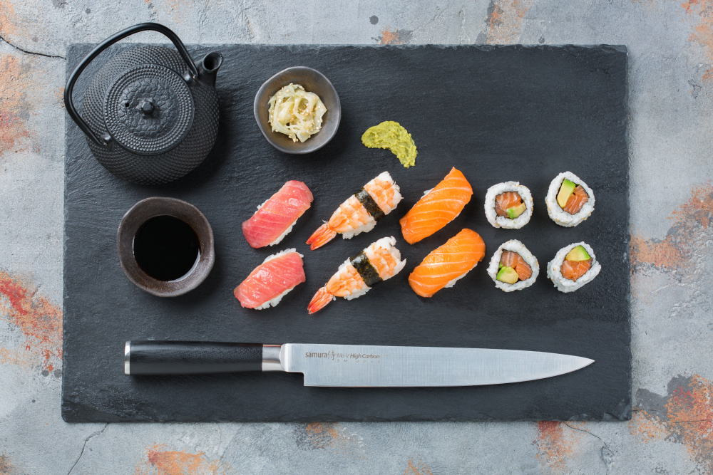 Нож кухонный "Samura Mo-V" для нарезки 230 мм, G-10,SM-0045