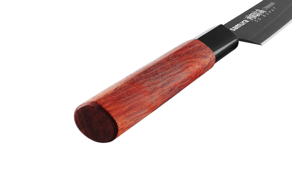 Нож кухонный "Samura OKINAWA" для нарезки, слайсер Tanto 230 мм, AUS-8 с галт, палисандр,SO-0146BT