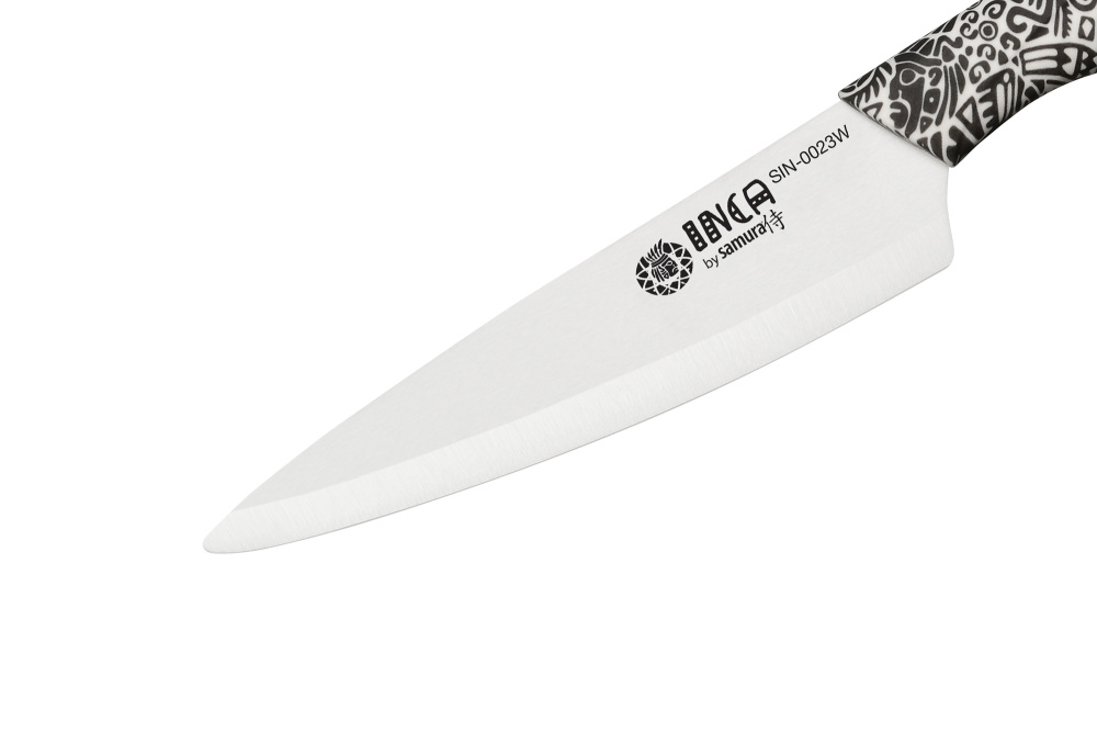 SIN-0023W Нож кухонный "Samura Inca" универсальный 155 мм, белая циркониевая керамика