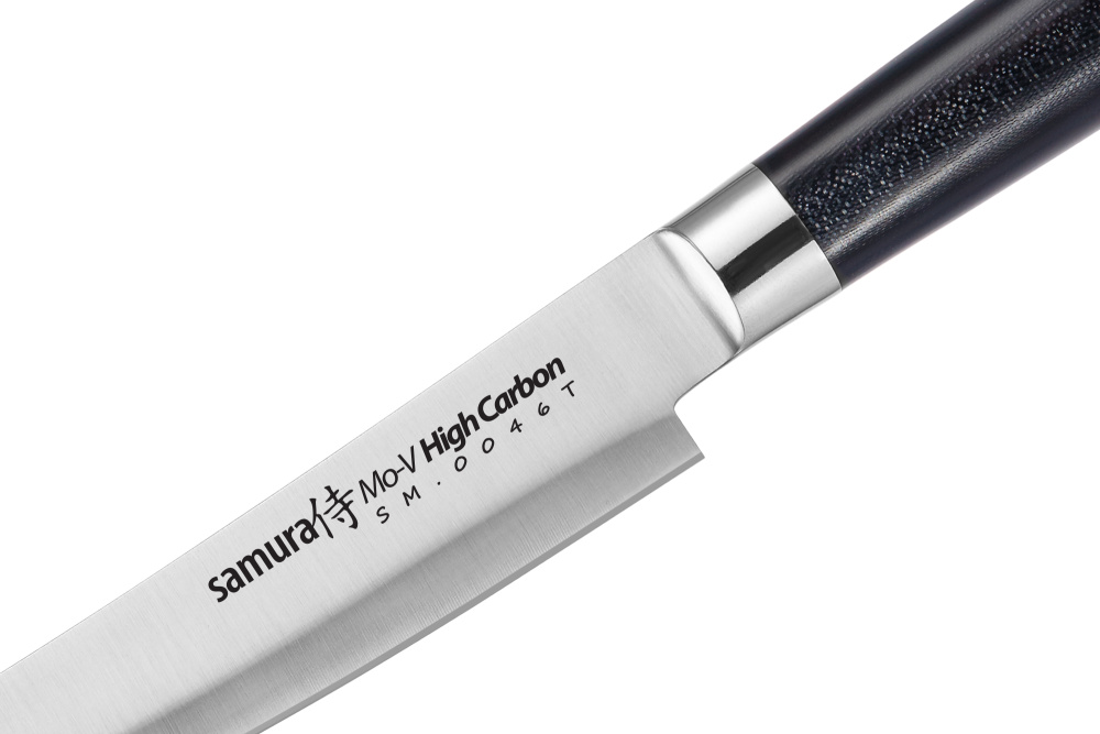 Нож кухонный "Samura Mo-V" для нарезки, слайсер Tanto 230 мм, G-10, SM-0046T