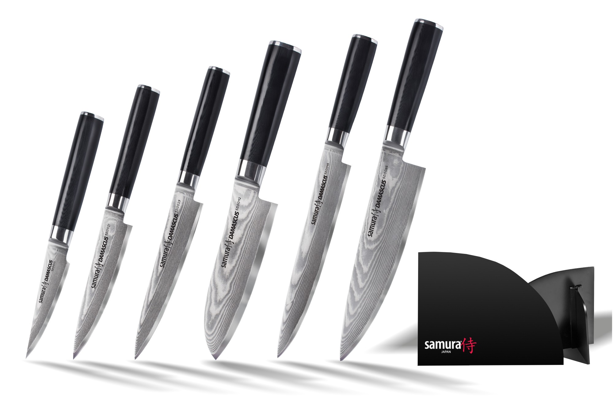 Купить ножи самура в интернет. Нож Самура Дамаскус. Samura Damascus набор. Японские кухонные ножи Самура. Набор ножей Kai Shun DMS-310.