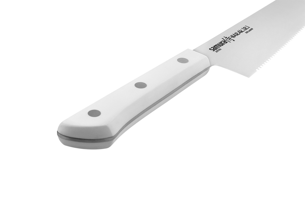 Нож кухонный "Samura HARAKIRI" Шеф серрейтор 208 мм, корроз.-стойкая сталь, ABS пластик, SHR-0086W