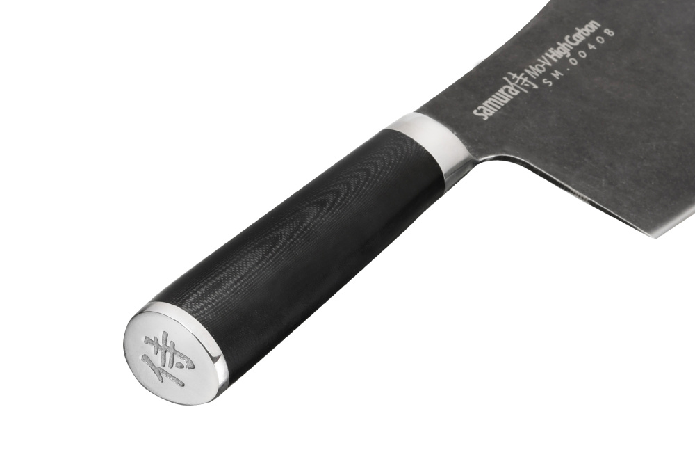 SM-0040B Топорик кухонный "Samura Mo-V Stonewash" 180 мм, G-10