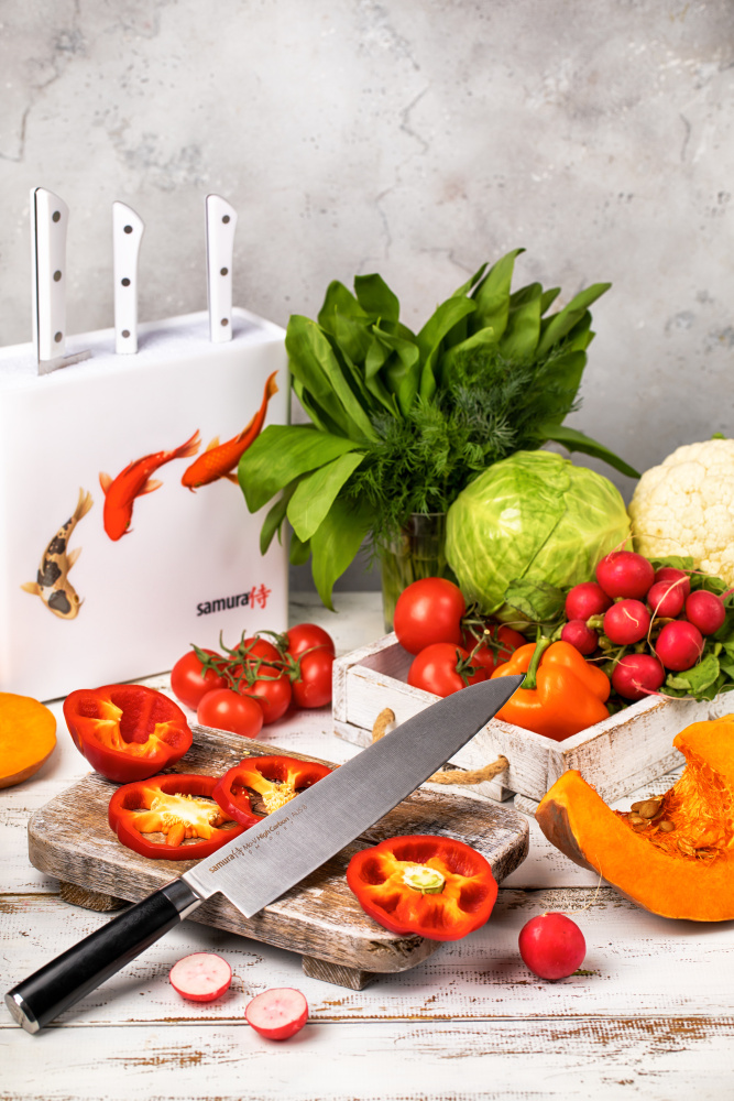 Нож кухонный "Samura Mo-V" Гранд Шеф 240 мм, G-10, SM-0087