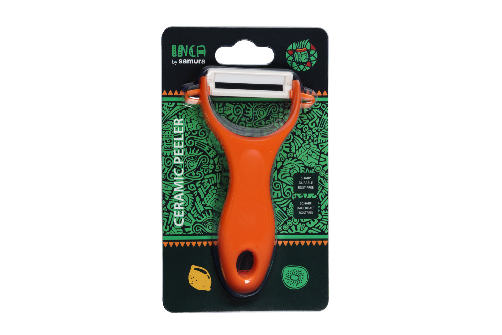 Овощечистка "Samura Inca" (оранжевая), циркониевая керамика, SINP-100ORG