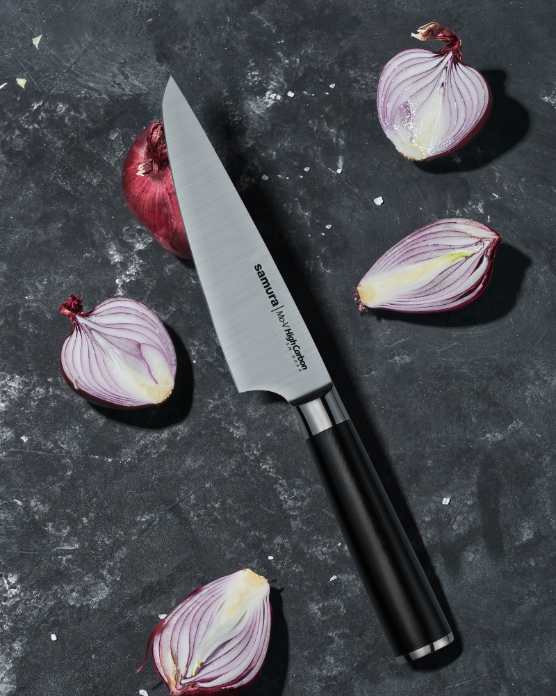Нож кухонный "Samura Mo-V" современный Шеф 150 мм, G-10,SM-0084