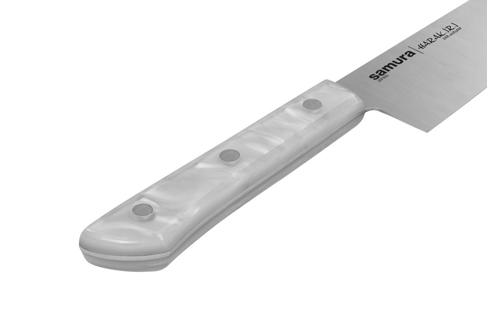 Нож кухонный "Samura HARAKIRI" Шеф 208 мм, корроз.-стойкая сталь, белый акрил, SHR-0085AW