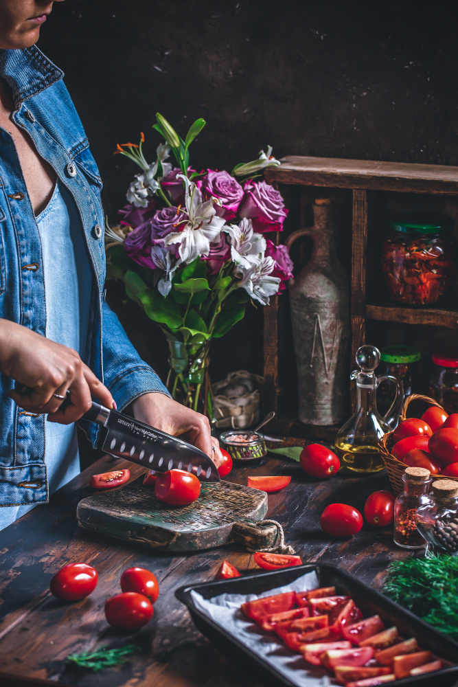 Нож кухонный "Samura Mo-V" Сантоку 180 мм, G-10,SM-0094