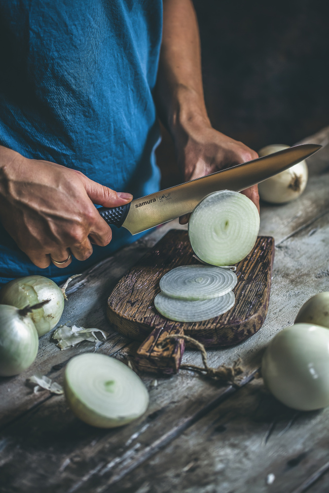 Нож кухонный "Samura GOLF" для нарезки 251 мм, AUS-8,SG-0045