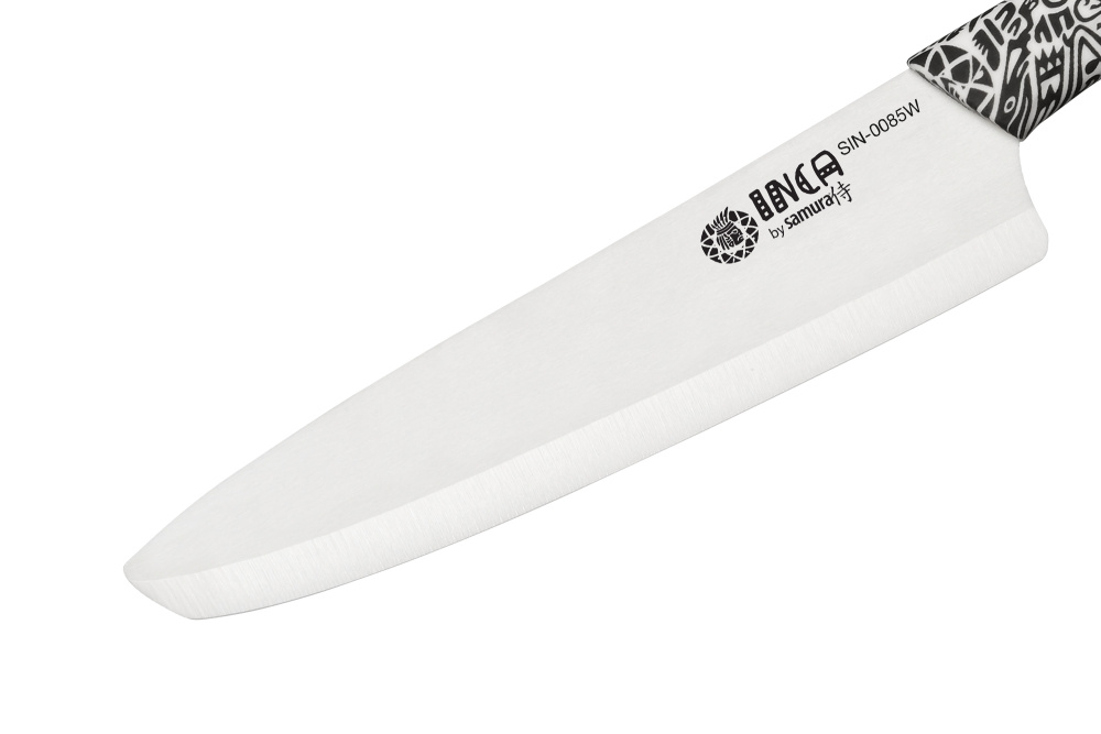 SIN-0085W Нож кухонный "Samura Inca" Шеф 187 мм, белая циркониевая керамика