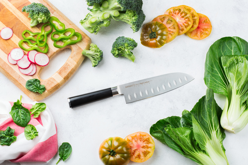 Нож кухонный "Samura Mo-V" Сантоку 180 мм, G-10,SM-0094