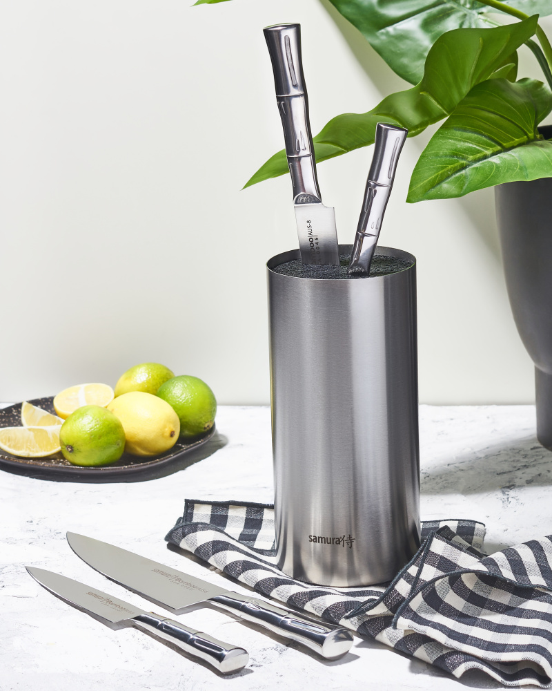 Набор из 4 ножей и подставки "Samura Bamboo" в подарочной коробке,SBA-05