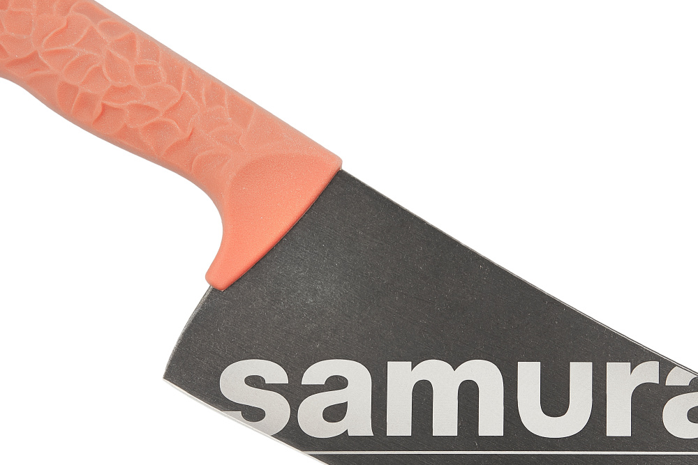 Кухонный топорик Модерн "Samura ARNY" 208 мм, ТЭП коралловый, AUS-8 с галт.,SNY-0041BC