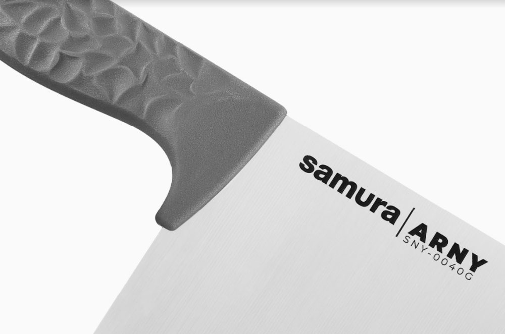 Азиатский кухонный топорик "Samura ARNY" 209 мм, ТЭП серый, AUS-8, SNY-0040G