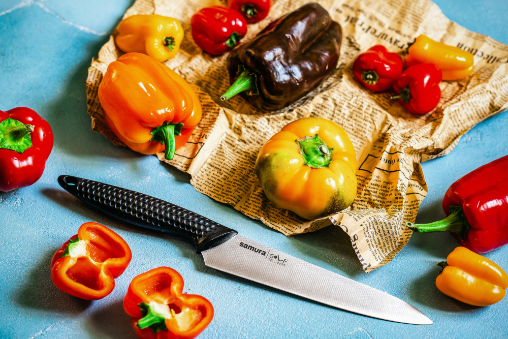 Нож кухонный "Samura GOLF" универсальный 158 мм, AUS-8,SG-0023