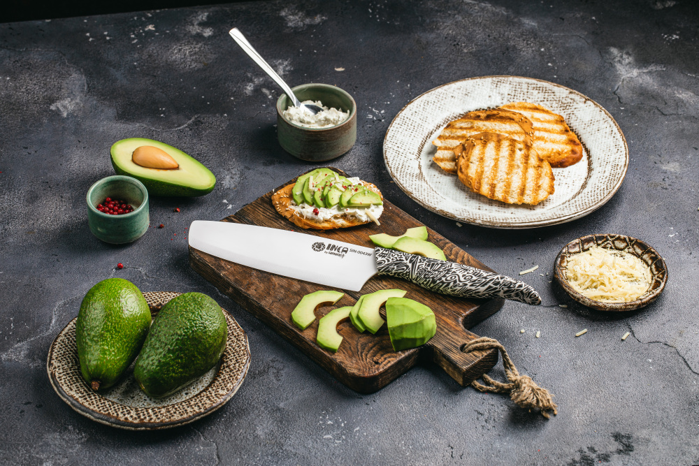 SIN-0043W Нож кухонный "Samura Inca" накири 165 мм, белая циркониевая керамика