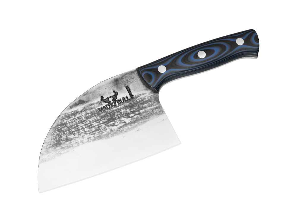 Топорик кухонный малый "Samura MAD BULL" 145 мм, G-10 сине-чёрный, SMB-0041