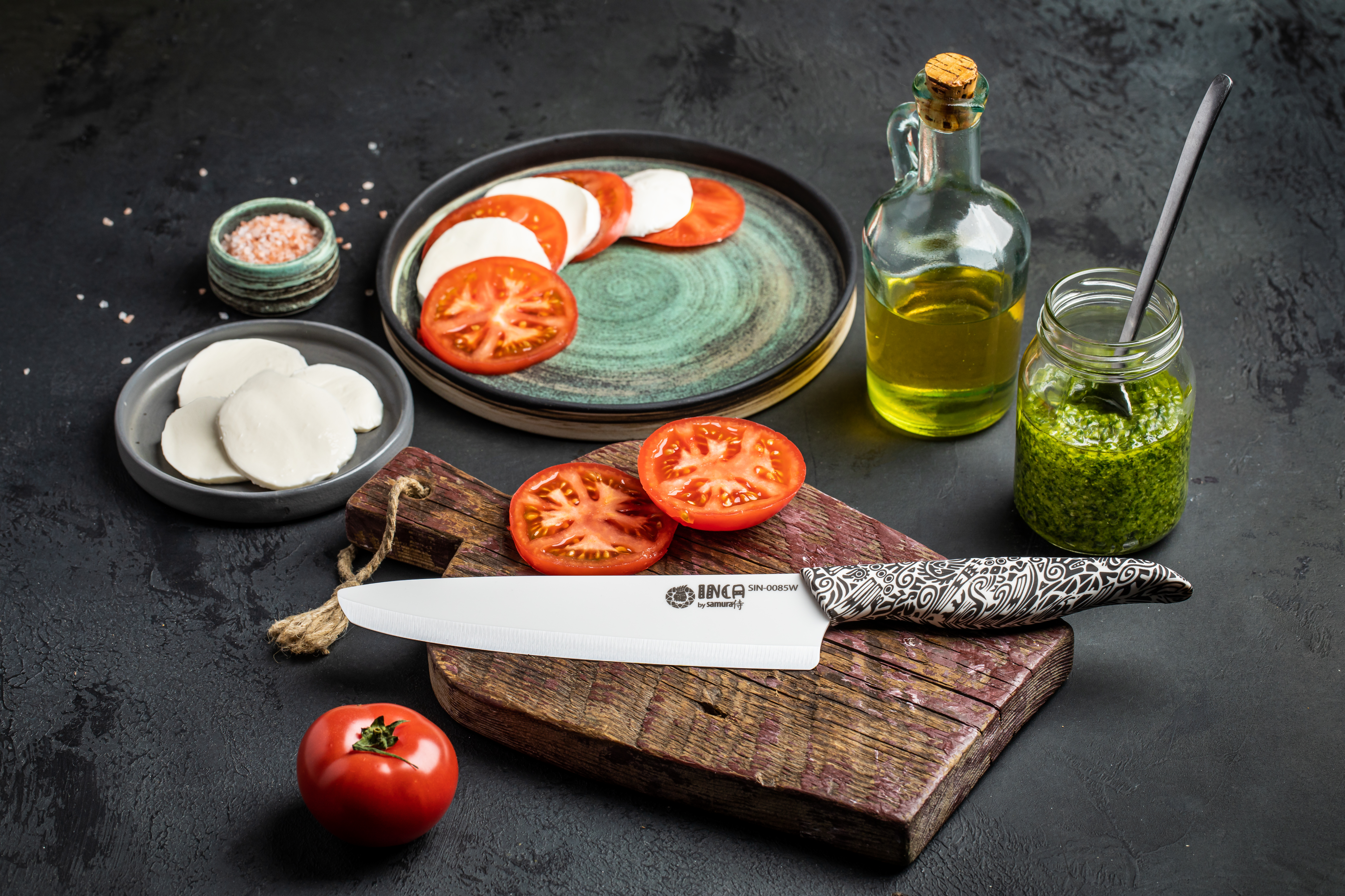 SIN-0085W Нож кухонный "Samura Inca" Шеф 187 мм, белая циркониевая керамика