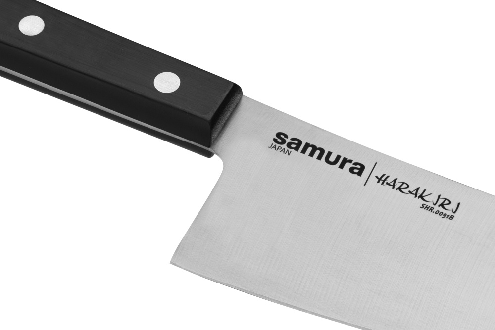Нож кухонный "Samura HARAKIRI" Хаката 166 мм, корроз.-стойкая сталь, ABS пластик, SHR-0091B