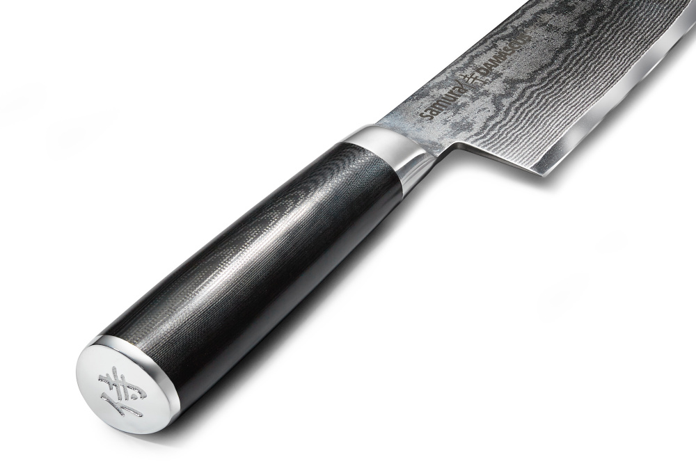 Нож кухонный "Samura DAMASCUS" Гранд Шеф 240 мм, G-10, дамаск 67 слоев, SD-0087