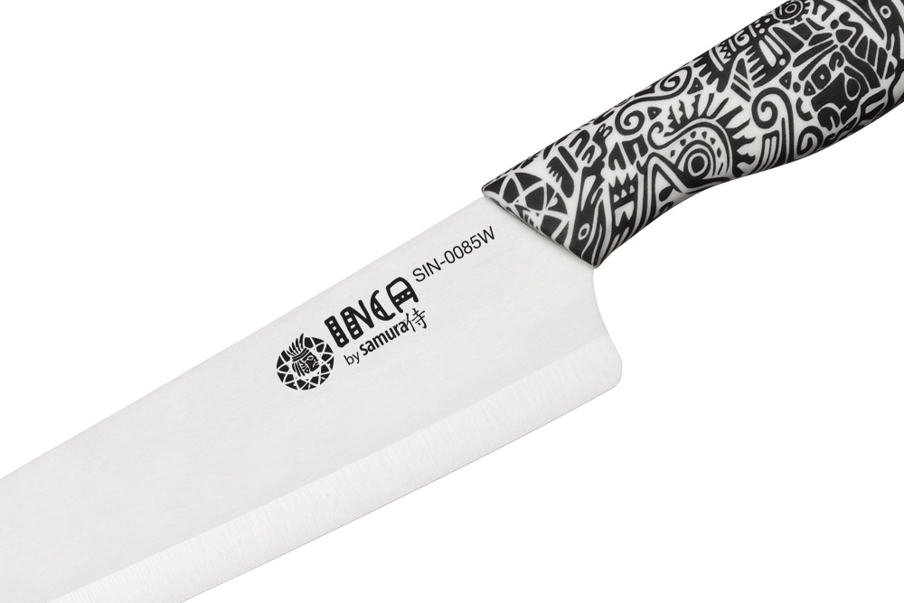 SIN-0085W Нож кухонный "Samura Inca" Шеф 187 мм, белая циркониевая керамика
