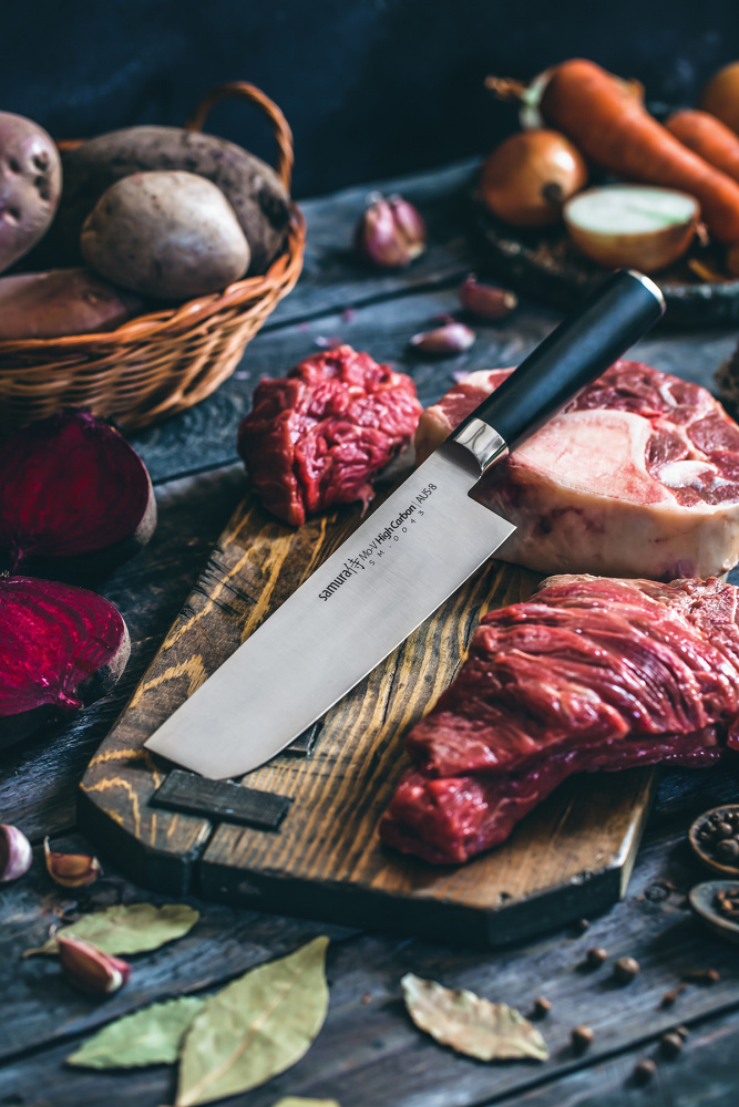 Нож кухонный "Samura Mo-V" накири 167 мм, G-10, SM-0043