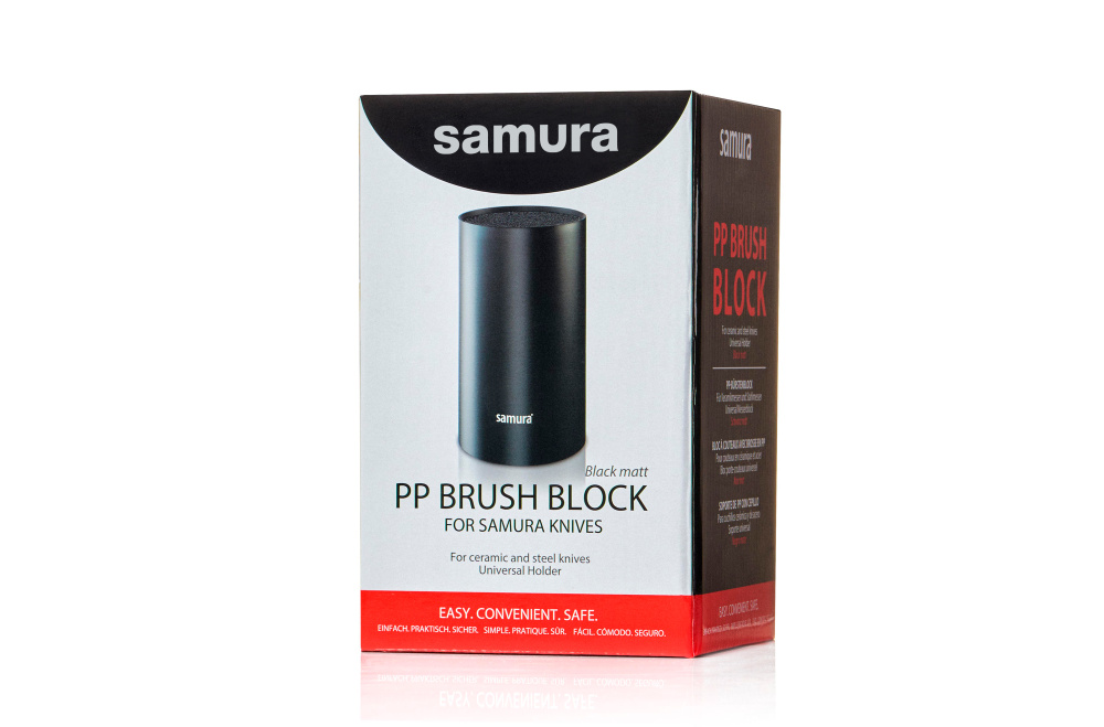 Подставка универсальная для ножей "Samura", 180мм, пластик (черная)