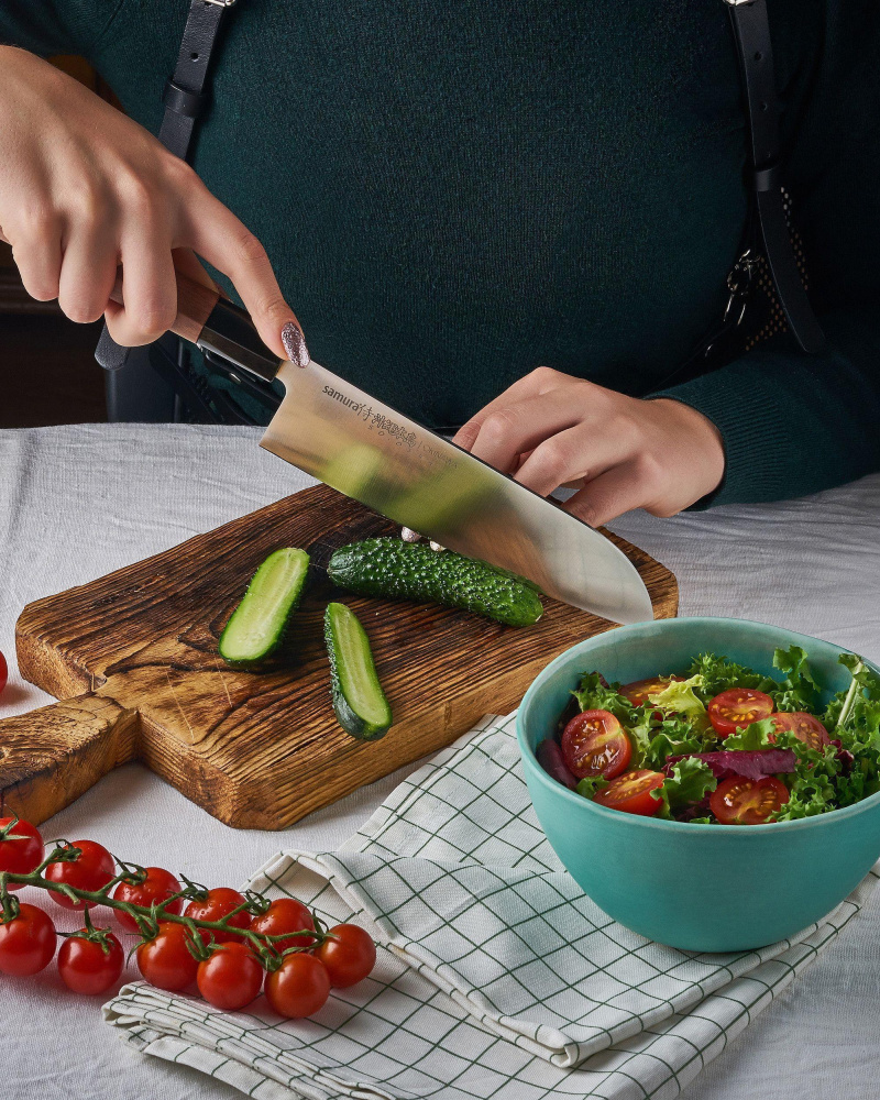 Нож кухонный "Samura OKINAWA" Сантоку 175 мм, AUS-8, палисандр,SO-0194