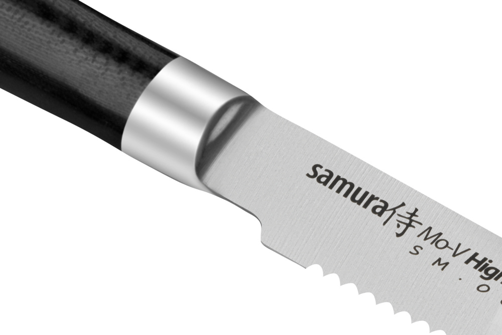 Нож кухонный "Samura Mo-V" для томатов 120 мм, G-10,SM-0071